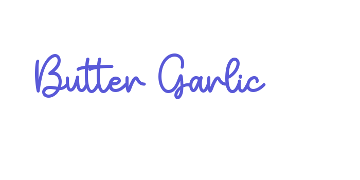 Butter Garlic Font Download