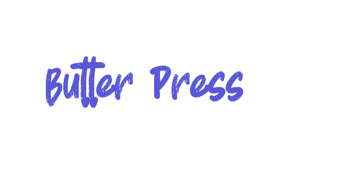 Butter Press Font