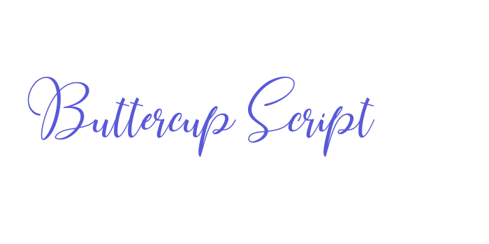 Buttercup Script Font