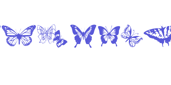 Butterflies font free