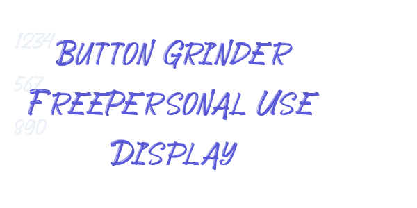 Button Grinder FreePersonal Use Display font free