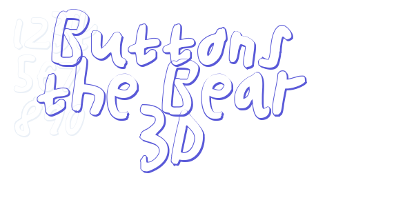 Buttons the Bear 3D font free