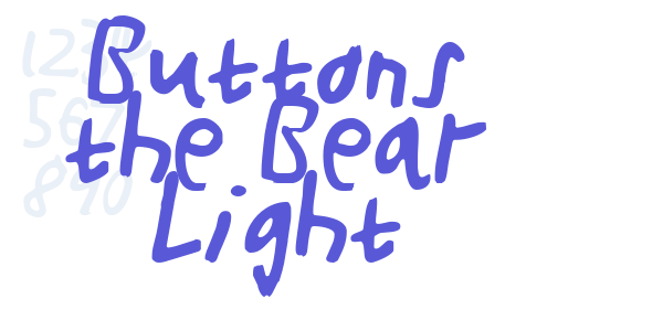 Buttons the Bear Light font free