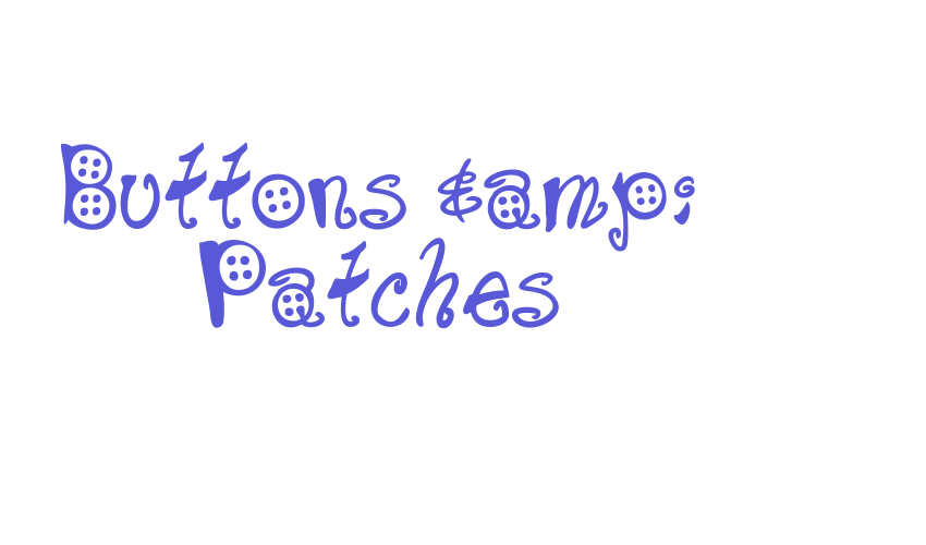 Buttons & Patches Font