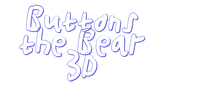 Buttons the Bear 3D Font Download