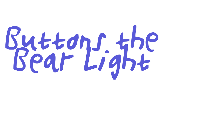 Buttons the Bear Light Font