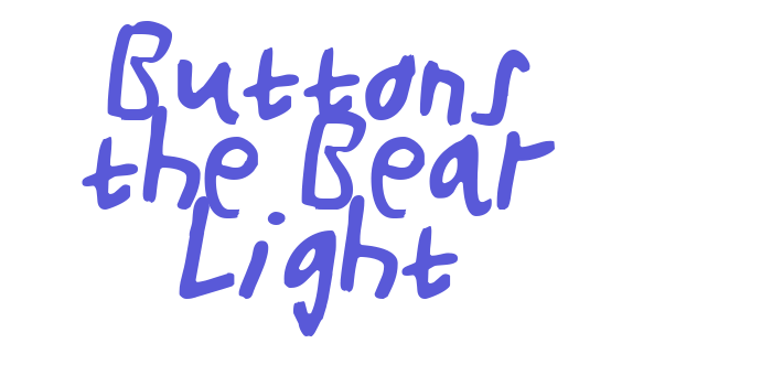 Buttons the Bear Light Font Download