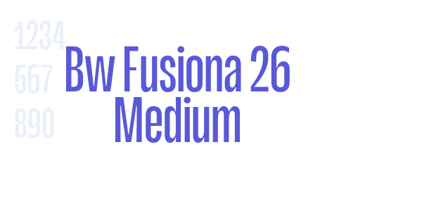 Bw Fusiona 26 Medium font free