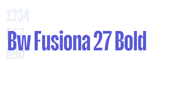 Bw Fusiona 27 Bold font free