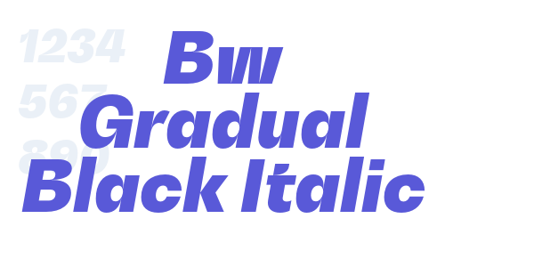 Bw Gradual Black Italic font free