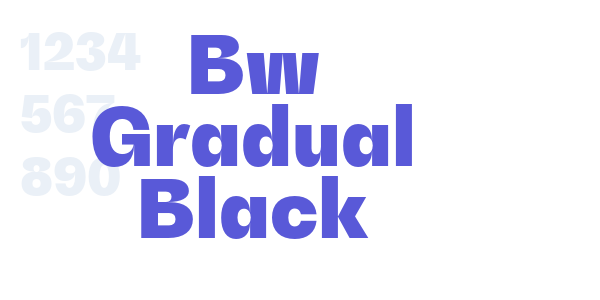 Bw Gradual Black font free