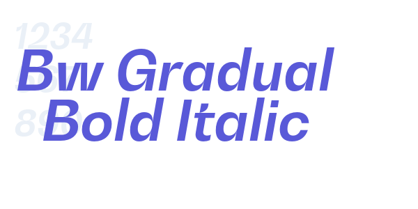 Bw Gradual Bold Italic font free