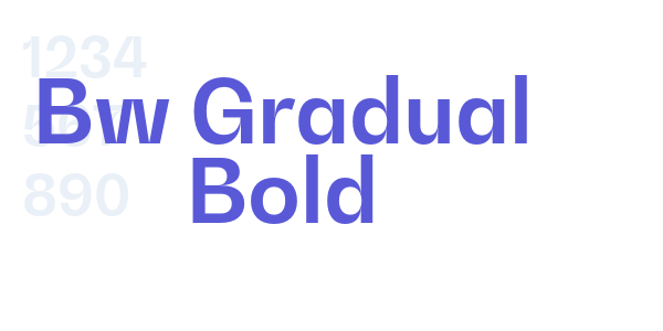 Bw Gradual Bold font free