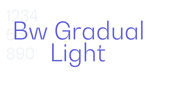 Bw Gradual Light font free