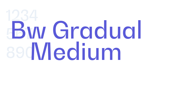 Bw Gradual Medium font free