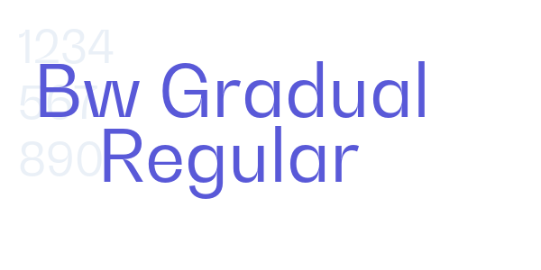 Bw Gradual Regular font free