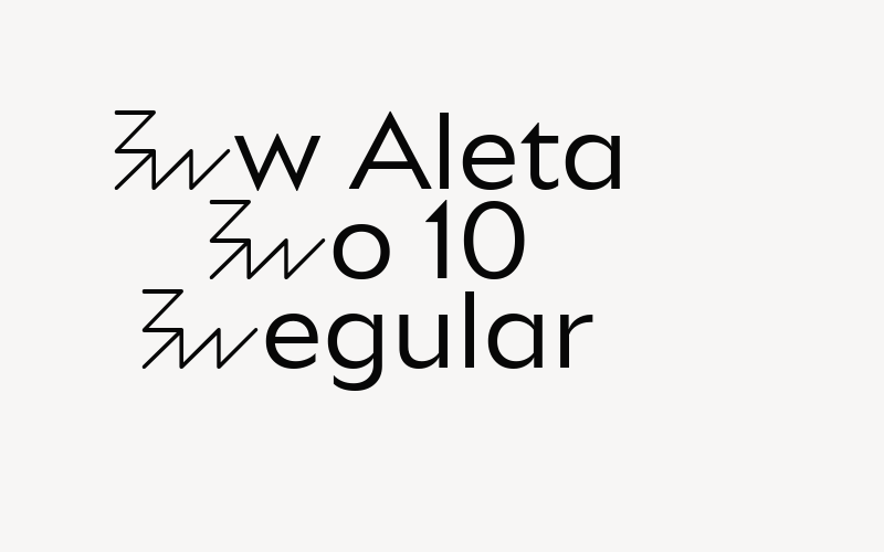 Bw Aleta No 10 Regular Font