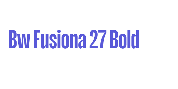 Bw Fusiona 27 Bold Font Download