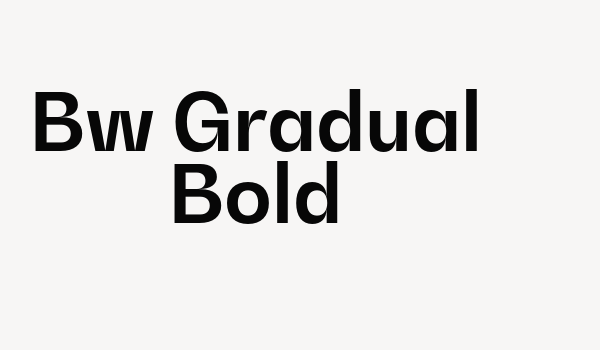 Bw Gradual Bold Font