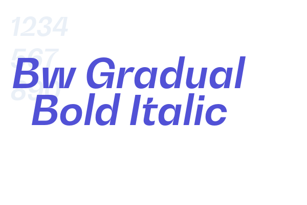Bw Gradual Bold Italic