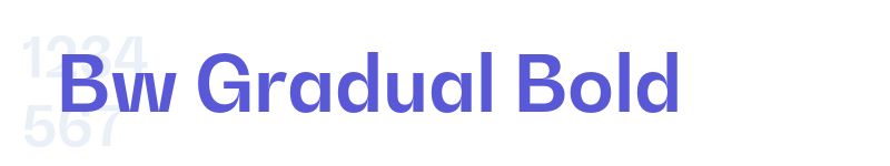 Bw Gradual Bold-related font