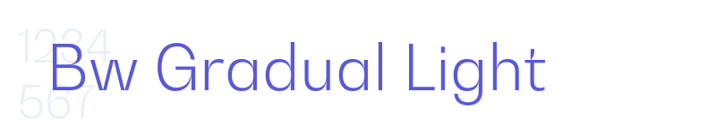 Bw Gradual Light-related font