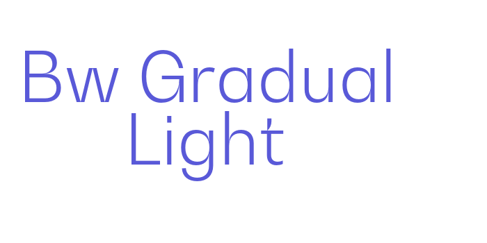 Bw Gradual Light Font