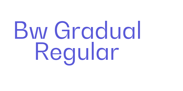 Bw Gradual Regular Font Download