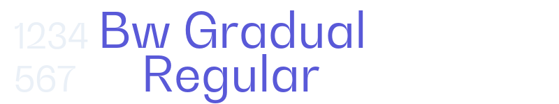 Bw Gradual Regular-related font