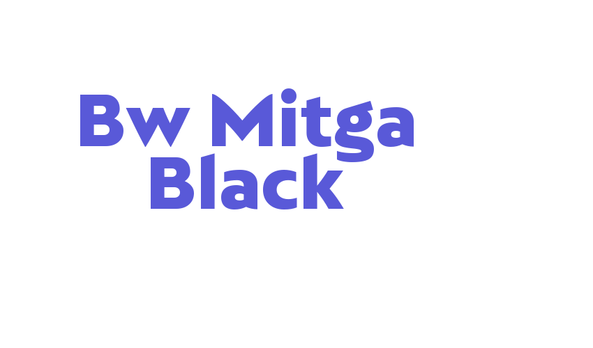 Bw Mitga Black Font