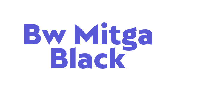 Bw Mitga Black Font Download