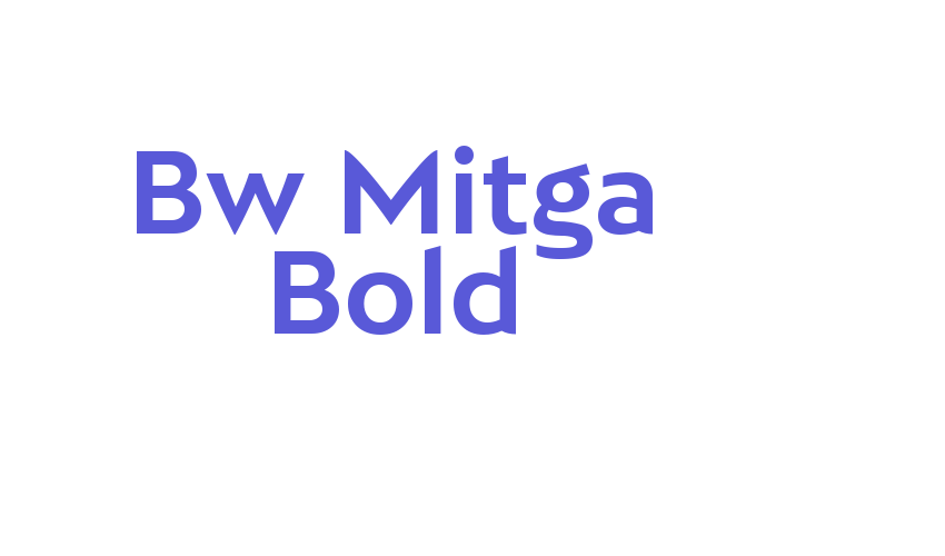 Bw Mitga Bold Font