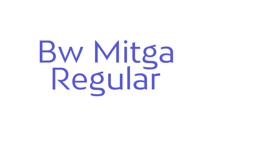 Bw Mitga Regular Font