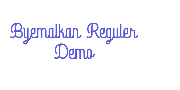 Byemalkan Reguler Demo Font Download