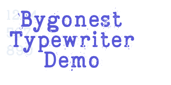 Bygonest Typewriter Demo font