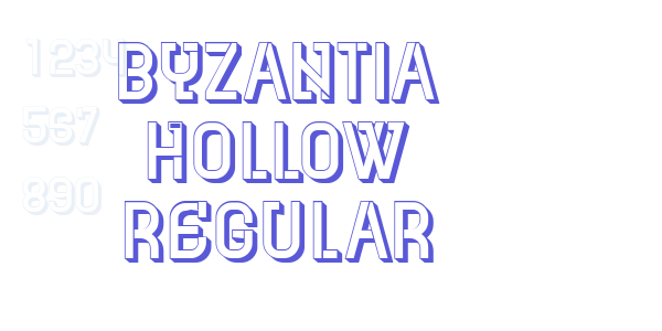 Byzantia Hollow Regular font free