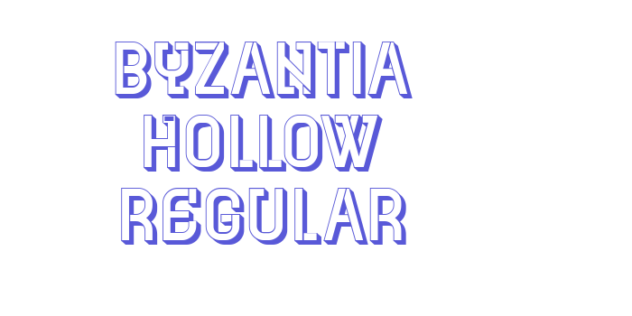 Byzantia Hollow Regular Font Download