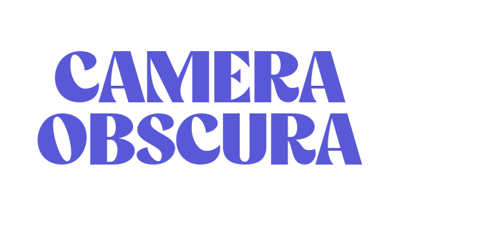 CAMERA OBSCURA Font