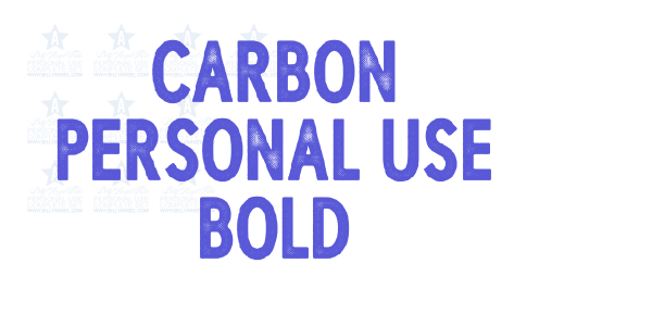 CARBON PERSONAL USE Bold font free