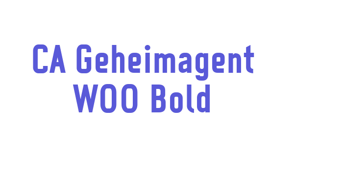 CA Geheimagent W00 Bold Font Download