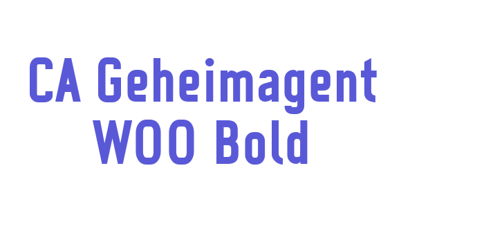 CA Geheimagent W00 Bold Font