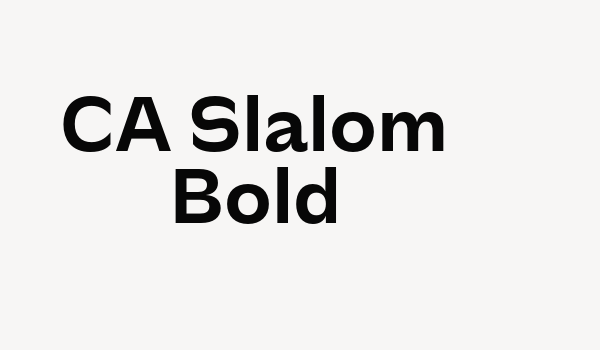 CA Slalom Bold Font