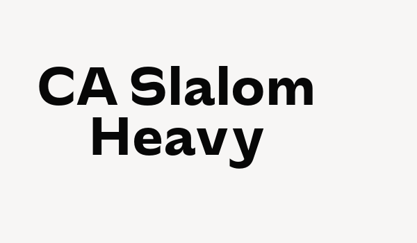 CA Slalom Heavy Font