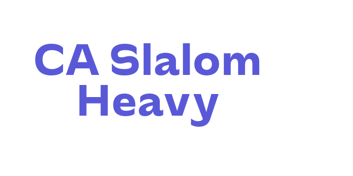 CA Slalom Heavy Font Download