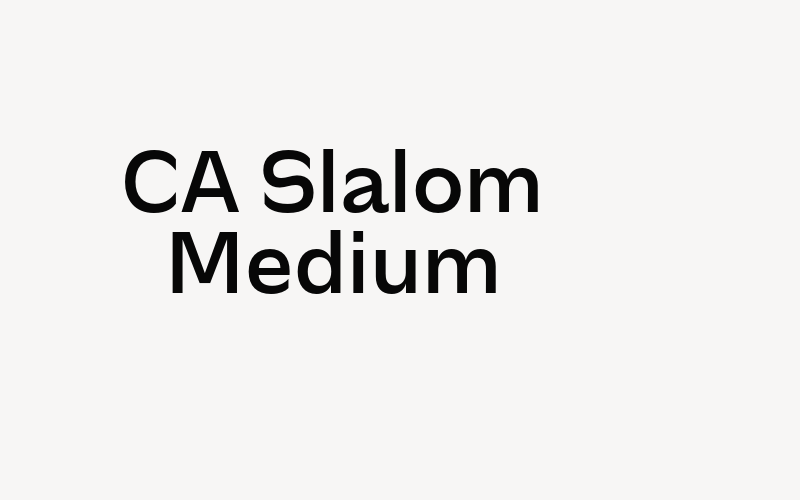 CA Slalom Medium Font