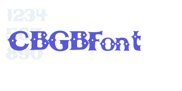 CBGBFont font free