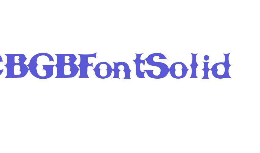 CBGBFontSolid Font