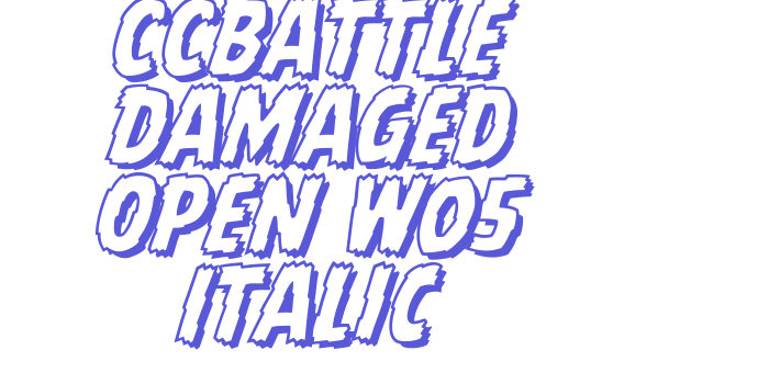 CCBattle Damaged Open W05 Italic Font Download