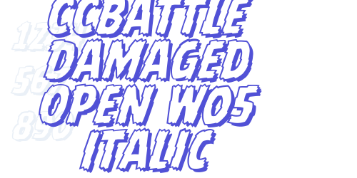 CCBattle Damaged Open W05 Italic-font-download