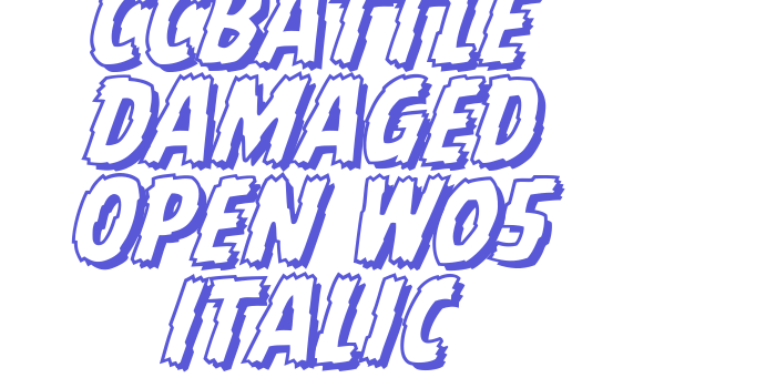 CCBattle Damaged Open W05 Italic Font